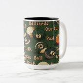 Billiardball Zweifarbige Tasse (VorderseiteRechts)