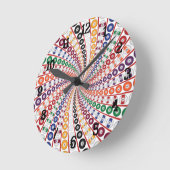 Billiarden / Pool Balls: Wall Clock Runde Wanduhr (Winkel)