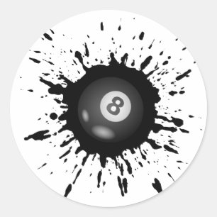 Billiardexplosion Runder Aufkleber