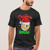 Billiards 9 Ball Christmas Squad Pool Balls Billia T-Shirt (Vorderseite)