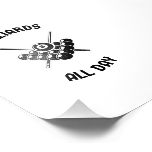 Billiards all day fotodruck (Ecke)