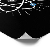 Billiards Atom Funny Science 8-Ball Pool Snooker Poster (Ecke)