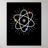 Billiards Atom Funny Science 8-Ball Pool Snooker Poster (Vorne)