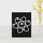 Billiards Atom Science Shirt 8-Ball Pool Lovers Bi Karte (Gelbe Blume)