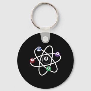 Billiards Atom Science Shirt 8-Ball Pool Lovers Bi Schlüsselanhänger