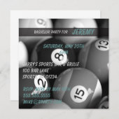 Billiards Bachelor Party Einladungskarten (Vorne/Hinten)