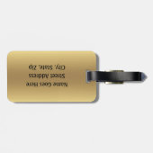 Billiards ball and cue Elegant Personalize Gepäckanhänger (Rückseite horizontal)