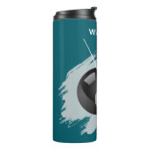 Billiards - Ball and Cue Stick - Personalize Thermosbecher (Nach links gedreht)