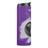 Billiards - Ball and Cue Stick - Personalize Thermosbecher (Nach links gedreht)