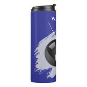 Billiards - Ball and Cue Stick - Personalize Thermosbecher (Nach links gedreht)