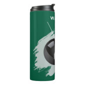 Billiards - Ball and Cue Stick - Personalize Thermosbecher (Nach links gedreht)