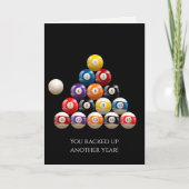 Billiards Ball birthday Karte (Vorderseite)