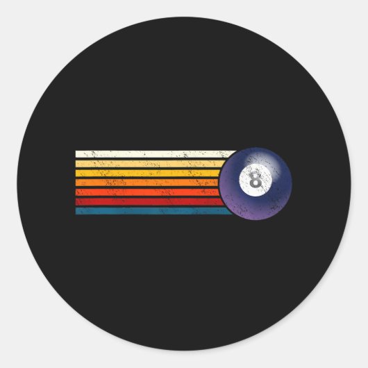 Billiards Ball Eight Pool Table Snooker Pyramide Runder Aufkleber (Vorderseite)