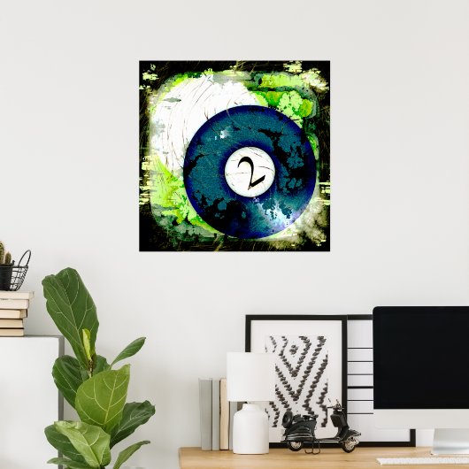 BILLIARDS BALL NUMMER 2 POSTER (Heimbüro)