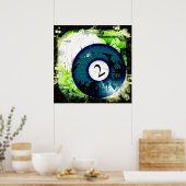 BILLIARDS BALL NUMMER 2 POSTER (Küche)