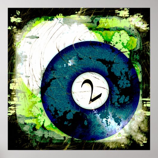 BILLIARDS BALL NUMMER 2 POSTER (Vorne)