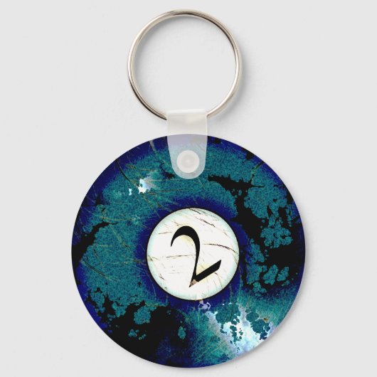 BILLIARDS BALL NUMMER 2 SCHLÜSSELANHÄNGER (Vorderseite)