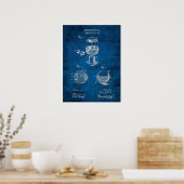 Billiards Ball Patent Art #2 Pool Room Decke Poster (Küche)