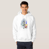Billiards Ball Snowman Weihnachten Hoodie (Vorne ganz)