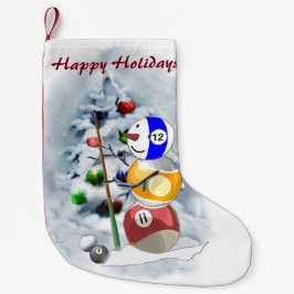 Billiards Ball Snowman Weihnachten Kleiner Weihnachtsstrumpf