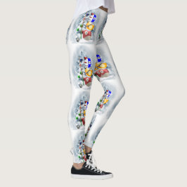 Billiards Ball Snowman Weihnachts-Leggings Leggings