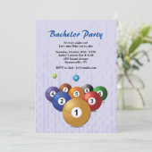 Billiards Balls Einladung (Stehend Vorderseite)