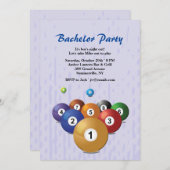 Billiards Balls Einladung (Vorne/Hinten)