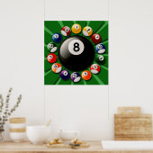BILLIARDS BALLS POSTER (Küche)