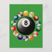 BILLIARDS BALLS POSTKARTE (Vorderseite)