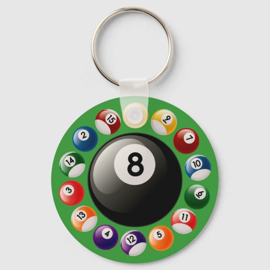 BILLIARDS BALLS SCHLÜSSELANHÄNGER (Vorderseite)