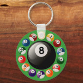 BILLIARDS BALLS SCHLÜSSELANHÄNGER (Vorderseite)