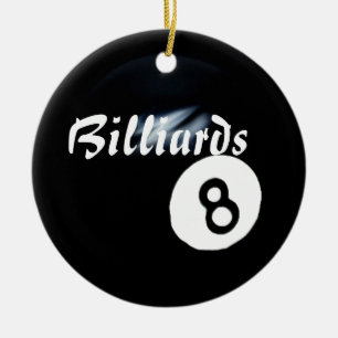 "Billiards-Behind-the-8-Ball-Ornament" Keramik Ornament