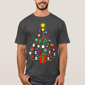 Billiards Billard Player Weihnachtsbaum T-Shirt