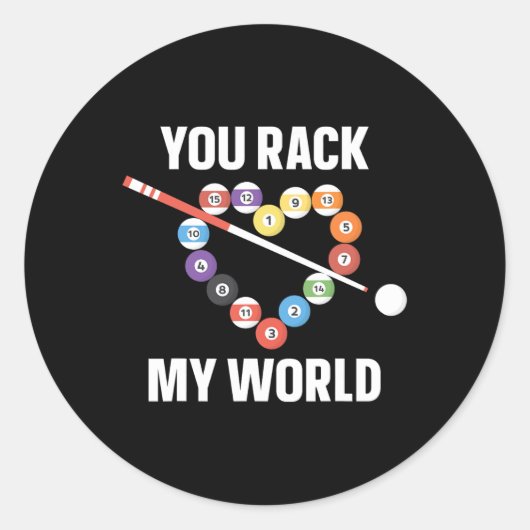 Billiards Billard Pool Player Ball Pub Herzblut Va Runder Aufkleber (Vorderseite)