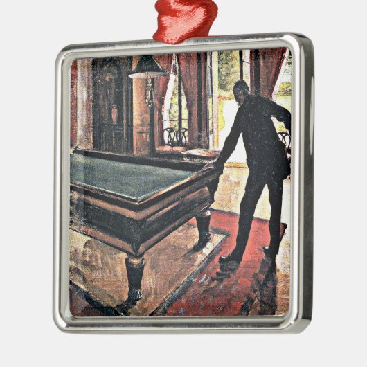 Billiards - Caillebotte, 1876 Kunstwerke Ornament Aus Metall (Links)