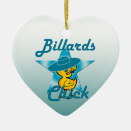 Billiards Chick #7 Keramikornament