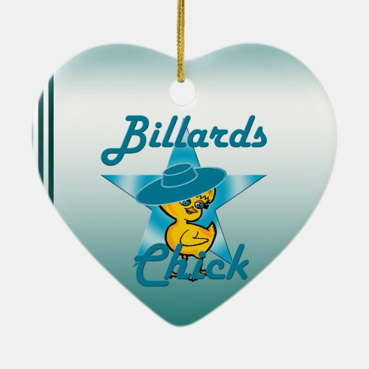 Billiards Chick #7 Keramikornament (Hinten)