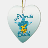 Billiards Chick #7 Keramikornament (Links)