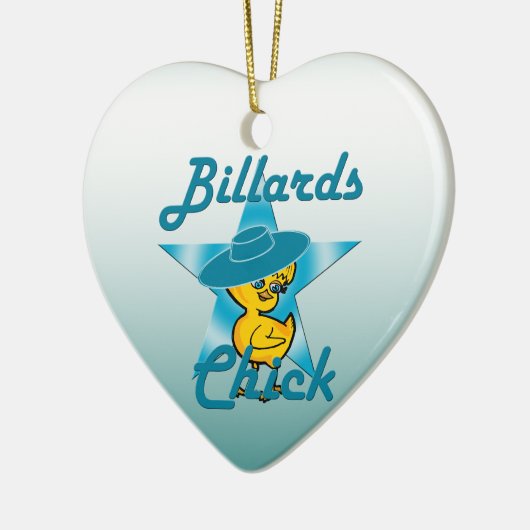 Billiards Chick #7 Keramikornament (Links)