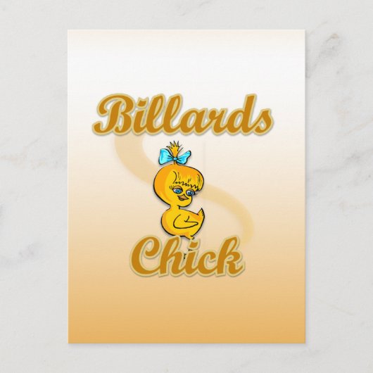 Billiards Chick Postkarte (Vorderseite)