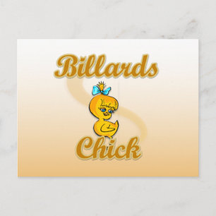 Billiards Chick Postkarte