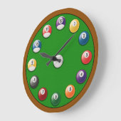 Billiards Clock Große Wanduhr (Winkel)