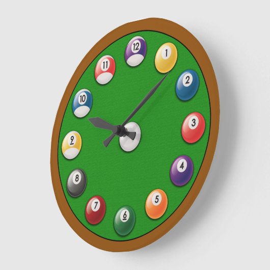 Billiards Clock Große Wanduhr (Winkel)