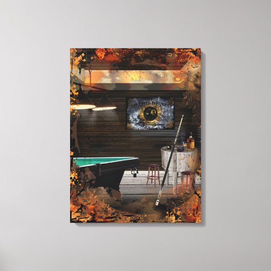 Billiards Cue Sport Leinwanddruck (Vorderseite)