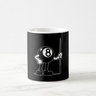 Billiards Cue Sports 8-Ball Vintager Cartoon Kaffeetasse