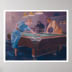 Billiards Dame Poster