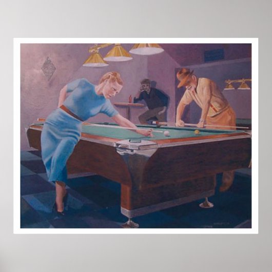 Billiards Dame Poster (Vorne)