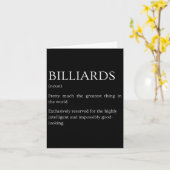 Billiards Definition - Funny Sarcastic Billiards E Karte (Gelbe Blume)