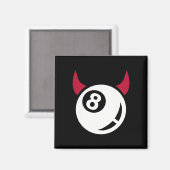 Billiards Devil Magnet (Vorderseite/Rückseite)