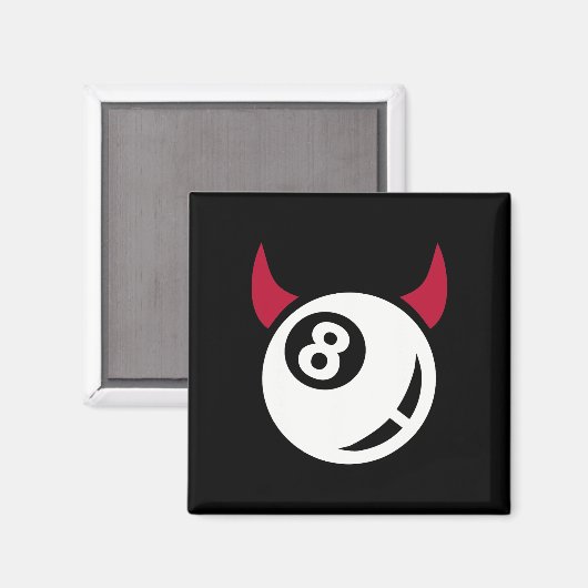 Billiards Devil Magnet (Vorderseite/Rückseite)